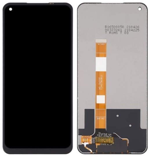 LCD-näyttö Oppo A32/A33/A53/A53s/Realme 7i/C17/OnePlus Nord N100 kosketusnäytöllä musta ORG