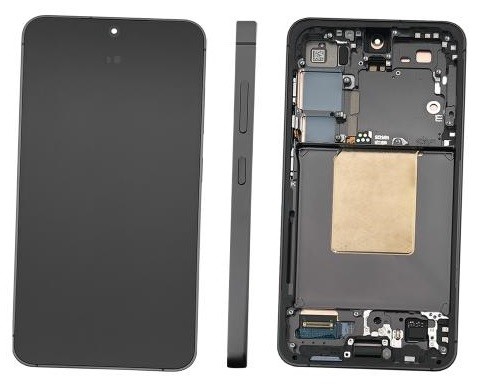 LCD-näyttö Samsung S921 S24 kosketusnäytöllä ja kehyksellä Onyx Black alkuperäinen (koottu service pack)