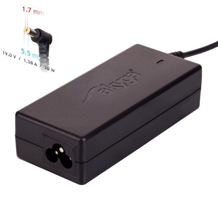 Laturi kannettavalle tietokoneelle Akyga AK-ND-21 (19V / 1.58A 30W 5.5 x 1.7mm) ACER 1.2m