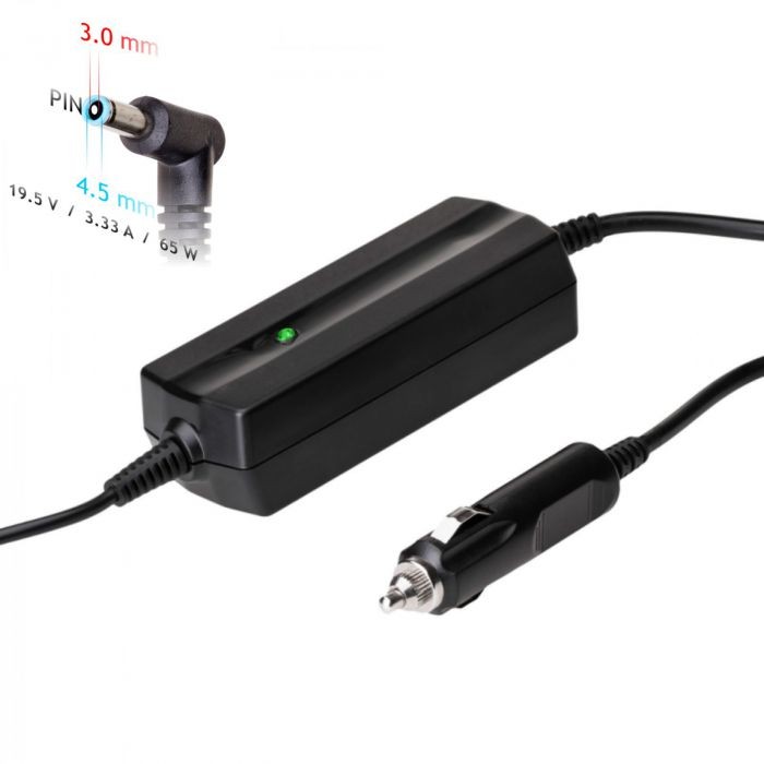 Autolaturi kannettavalle tietokoneelle Akyga AK-ND-40 (19.5V / 3.33A 65W 4.5 x 3.0mm + pin) HP 1.2m