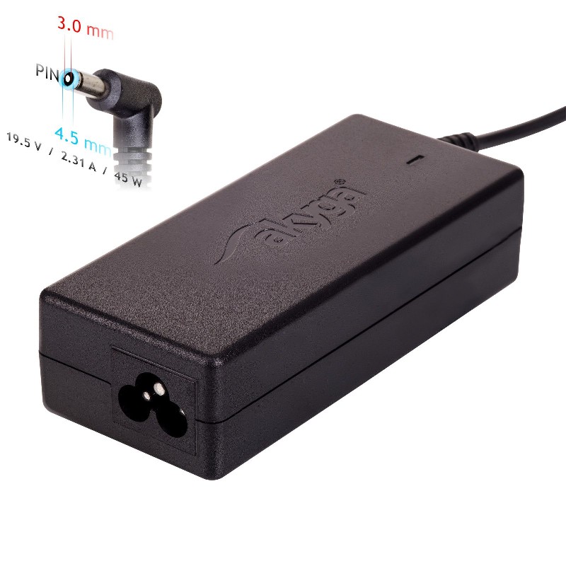 Laturi kannettavalle tietokoneelle Akyga AK-ND-69 (19.5V / 2.31A 45W 4.5 x 3.0mm + pin) HP 1.2m