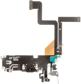 Joustava kaapeli iPhone 14 Pro latausliitäntä mikrofonilla Space Black alkuperäinen (käytetty Grade A)