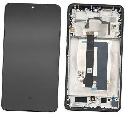 LCD screen Xiaomi Poco X6 Pro 5G with touch screen with frame Black original (service pack)