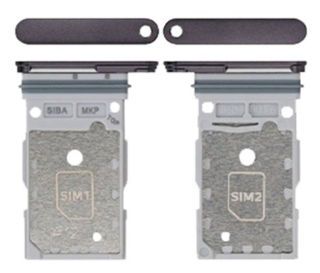 SIM-kortinpidike Samsung S921 S24/S926 S24 Plus Dual Onyx Black alkuperäinen (service pack)