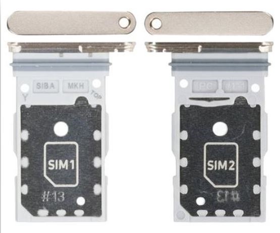 SIM-kortinpidike Samsung S921 S24/S926 S24 Plus Dual Amber Yellow alkuperäinen (service pack)
