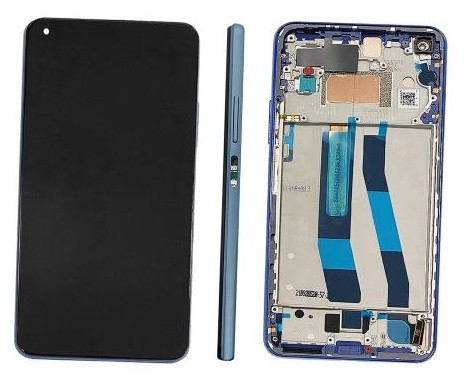 LCD-näyttö Xiaomi 11 Lite 5G NE kosketusnäytöllä kehyksellä sininen alkuperäinen (service pack)