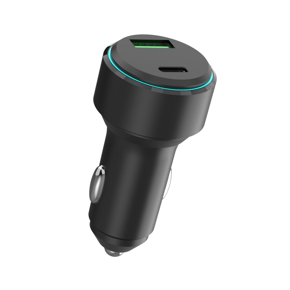 Forever kierrätysmateriaalista valmistettu autolaturi USB-C USB-A 32W LS-AC-32