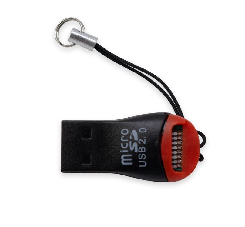 Kortinlukija (microSD, USB 2.0) musta
