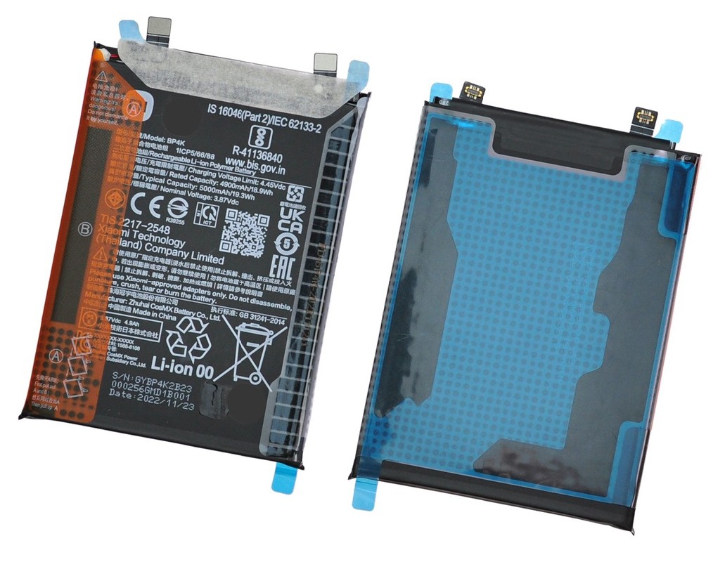 Xiaomi Redmi Note 12 Pro 5G / Poco X5 Pro 5G / Poco F5 5G Alkuperäinen akku 5000mAh BP4K (service pack)