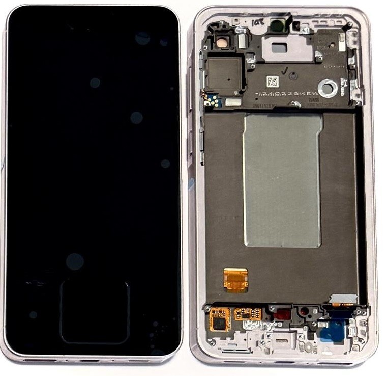 LCD-näyttö Samsung A566 A56 5G kosketusnäytöllä ja kehyksellä Awesome Graphite alkuperäinen (koottu service pack)