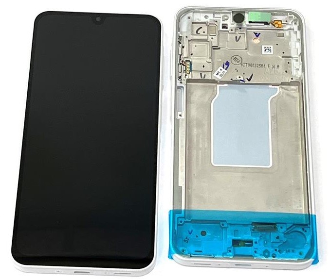 LCD näyttö Samsung A266 A26 5G kosketusnäytöllä ja kehyksellä musta alkuperäinen (huoltopakkaus)