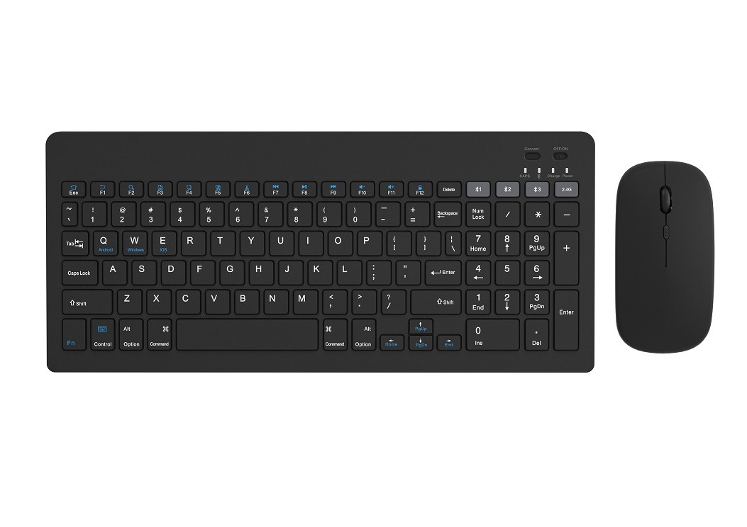 Wireless keyboard+mouse Omega OKM2658B black