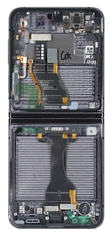 LCD-näyttö Samsung F731 Z Flip5 5G kosketusnäytöllä ja kehyksellä (Sisempi) Graphite alkuperäinen (käytetty Grade B)