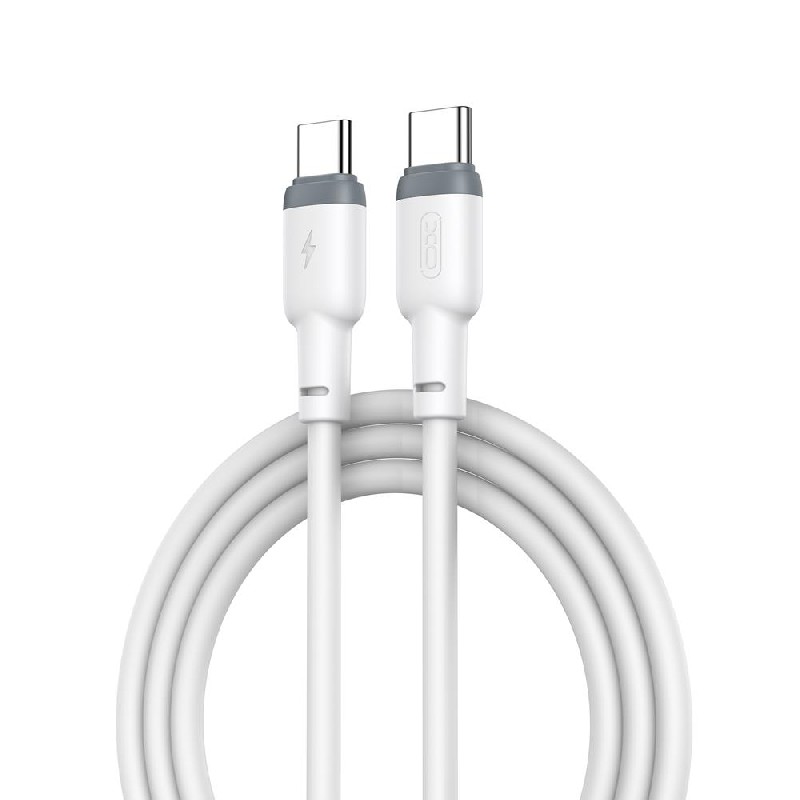 USB kaapeli XO (NB208B) USB-C USB-C (60W) 1m valkoinen