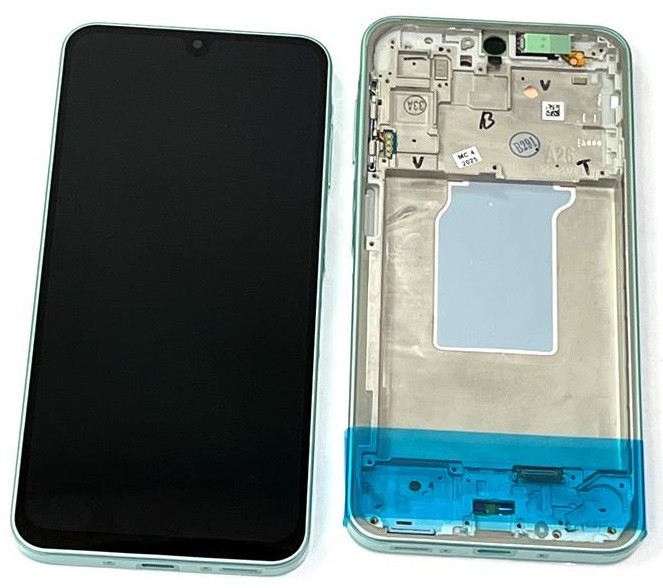 LCD näyttö Samsung A266 A26 5G kosketusnäytöllä ja kehyksellä mintunvihreä alkuperäinen (huoltopakkaus)