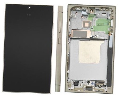 LCD-näyttö Samsung S928 S24 Ultra kosketusnäytöllä ja kehyksellä Titanium Grey/Orange/Violet alkuperäinen (koottu service pack)
