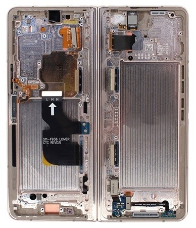 Middle housing Samsung F936 Z Fold4 5G Beige originalus (used Grade C)