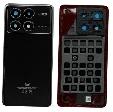 Takakansi Xiaomi Poco X6 Pro 5G musta alkuperainen (service pack)