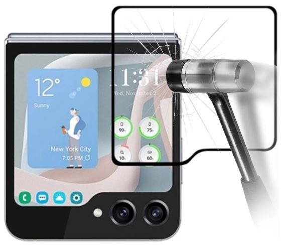 Screen protection glass "5D Full Glue" Samsung F741 Z Flip6 Outer black bulk