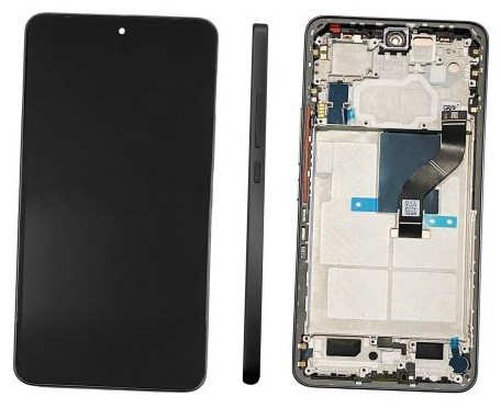 LCD-näyttö Xiaomi 12 Lite 5G kosketusnäytöllä kehyksellä musta alkuperäinen (service pack)
