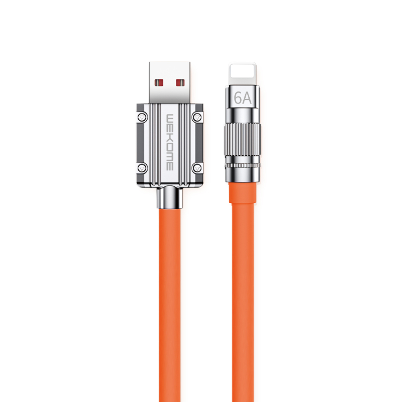 WEKOME WDC-186 Wingle Series USB-A–Lightning charging and data cable, 1 m, orange