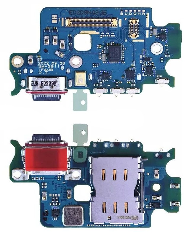 Flex Samsung S911 S23 for plugin, microphone, SIM reader original (used Grade A)