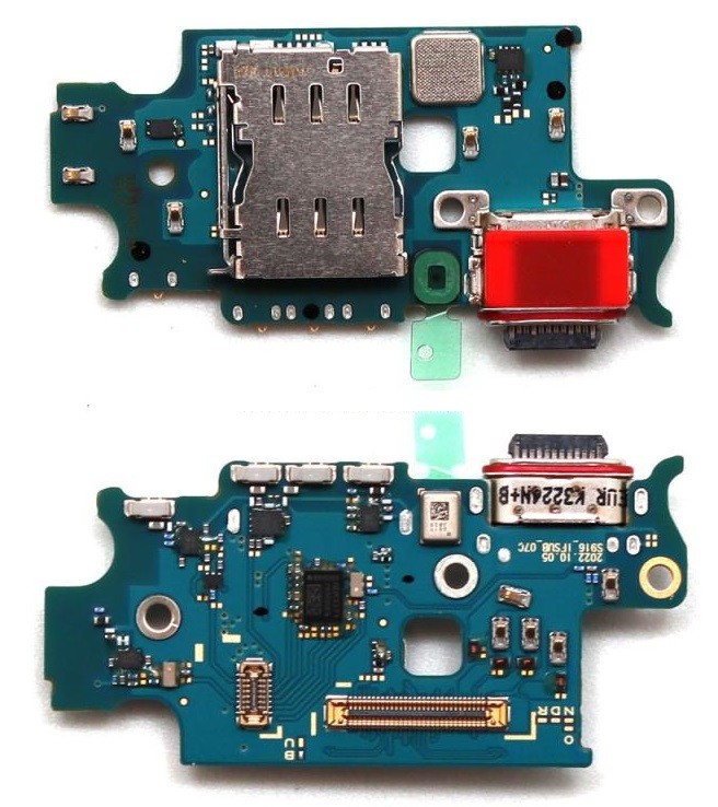 Flex Samsung S916 S23 Plus latauspistoke, mikrofoni, SIM-lukija alkuperäinen (käytetty A-luokka)