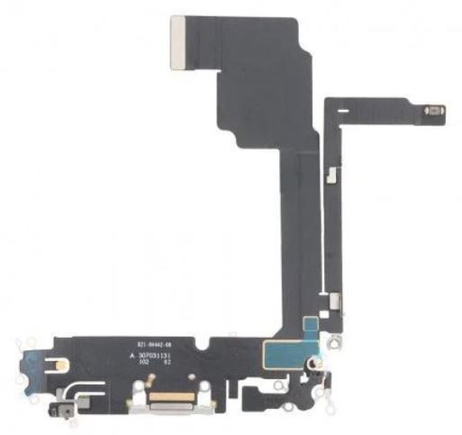 Flex iPhone 15 Pro Max latausliittimen kaapeli mikrofonilla Natural alkuperäinen (käytetty Grade A)