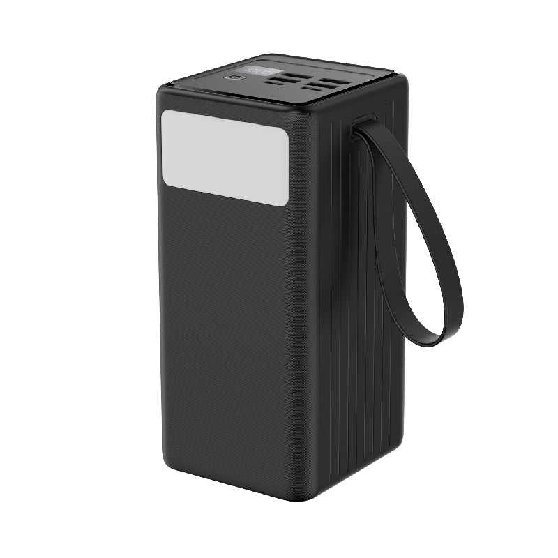 Varavirtalähde POWER BANK Platinet Flashlight 60000mAh (4xUSB; 2xType-C; usb-C kaapeli; 65W) musta