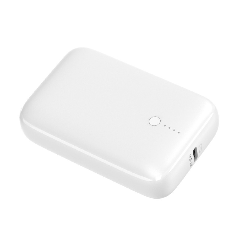 Varavirtalähde POWER BANK Platinet 10000mAh (1xUSB; 1xType-C; 20W) valkoinen