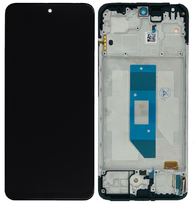 LCD-näyttö Xiaomi Redmi Note 14 4G (Europe, JG2) kosketusnäytöllä ja kehyksellä musta OLED