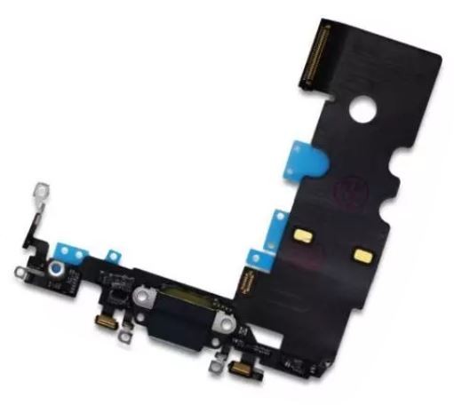 Flex iPhone SE 2020/SE 2022 latausliittimen kaapeli mikrofonilla musta alkuperäinen (käytetty Grade A)