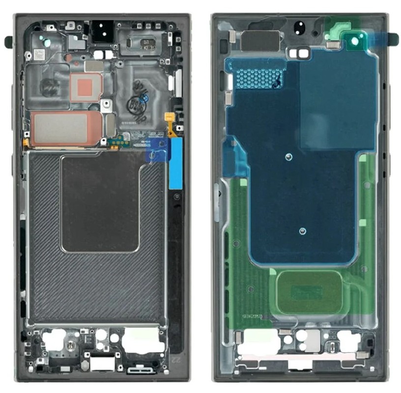 LCD screen Samsung S928 S24 Ultra with touch screen and frame Titanium Black/Blue/Green original (used Grade B)