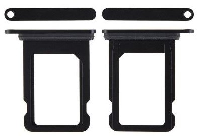 SIM-kortinpidike iPhone 12 mini musta alkuperäinen (käytetty Grade A)