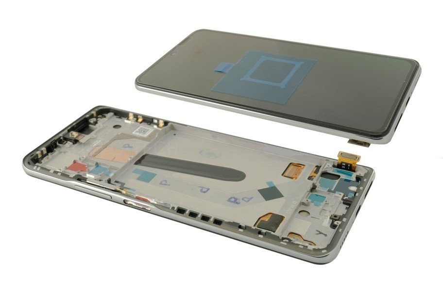 LCD-näyttö Xiaomi Mi 11i/Mi 11X/Mi 11X Pro/Poco F3 kosketusnäytöllä kehyksellä Lunar White alkuperäinen (käytetty Grade B)