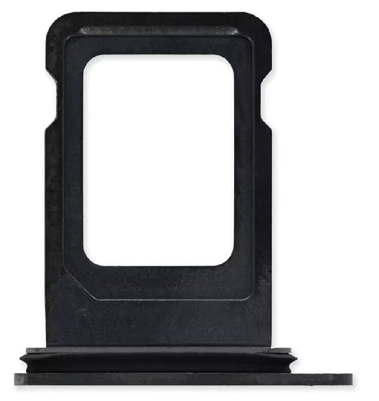 SIM-kortinpidike iPhone 15/15 Plus musta alkuperäinen (käytetty Grade A)