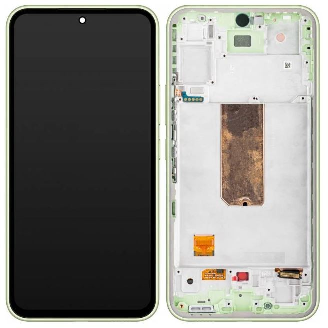 LCD-näyttö Samsung A546 A54 5G 2023 kosketusnäytöllä ja kehyksellä Lime alkuperäinen (service pack)
