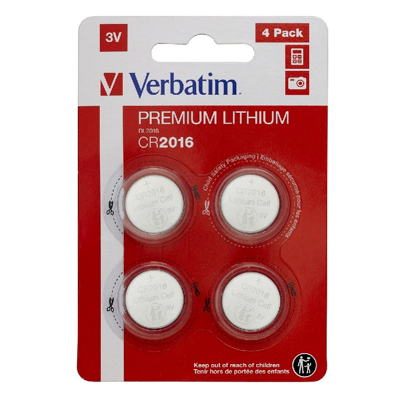 Litiumparistot Verbatim 3V CR2016 (4kpl)
