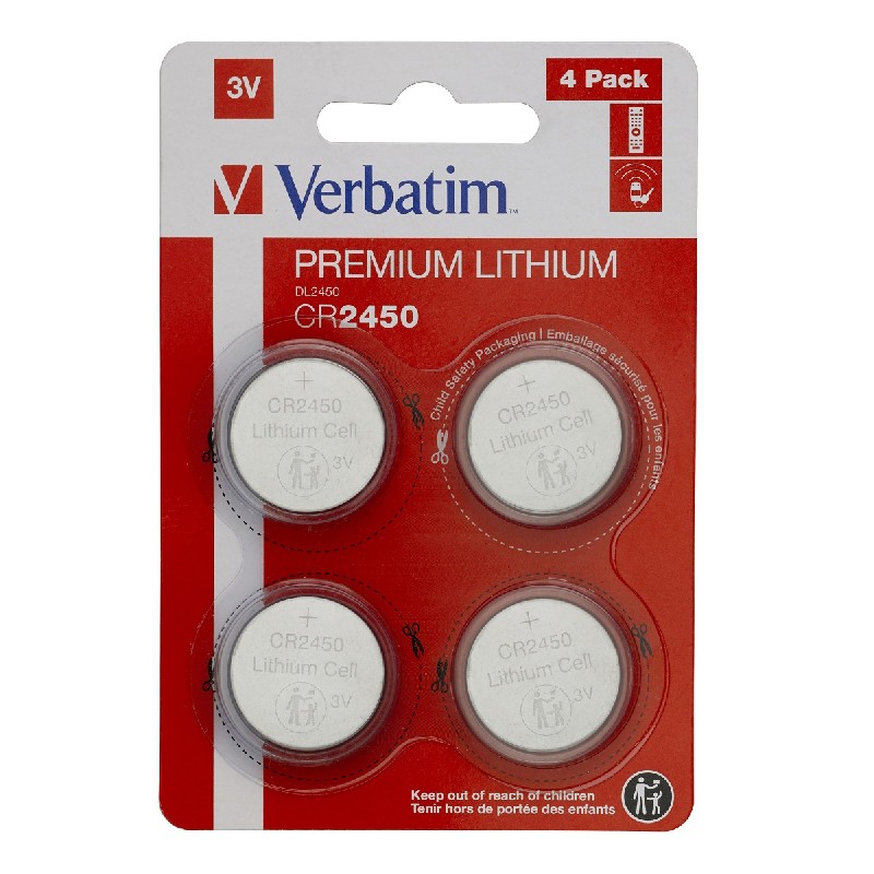 Litiumparistot Verbatim 3V CR2450 (4kpl)