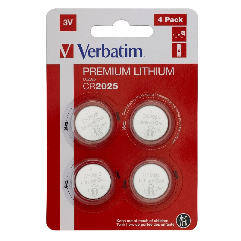 Litiumparistot Verbatim 3V CR2025 (4kpl)