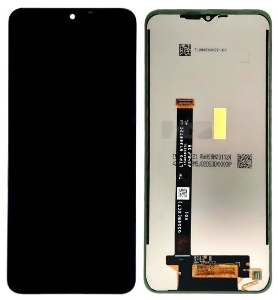 LCD-näyttö Samsung G556 Xcover 7 5G kosketusnäytöllä musta alkuperäinen (käytetty Grade C)