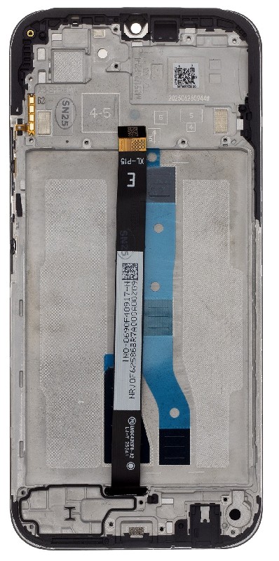 LCD screen Xiaomi Redmi 15C 5G with touch screen and frame Black original (service pack)