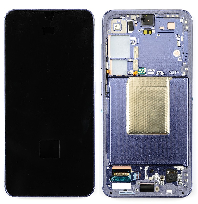 LCD-näyttö Samsung S921 S24 kosketusnäytöllä ja kehyksellä Cobalt Violet alkuperäinen (käytetty Grade C)