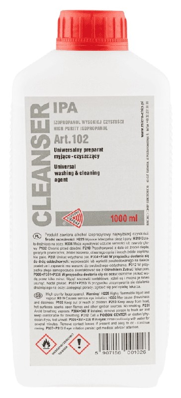 Puhdas isopropanoli Cleanser IPA 1000ml