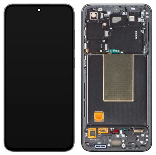 LCD-näyttö Samsung S721 S24 FE 5G kosketusnäytöllä ja kehyksellä Graphite alkuperäinen (koottu huoltopaketti)