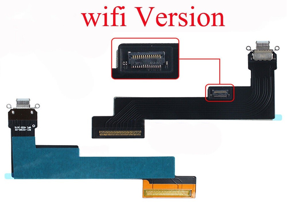 Flex for iPad Air 2020 4th 10.9 WiFi for charging connector Black ORG