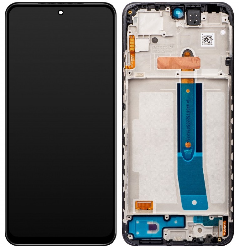 LCD-näyttö Xiaomi Redmi Note 11S/Note 12S/Poco M4 Pro 4G kosketusnäytöllä kehyksellä musta OLED (lisäjäähdyttimellä)