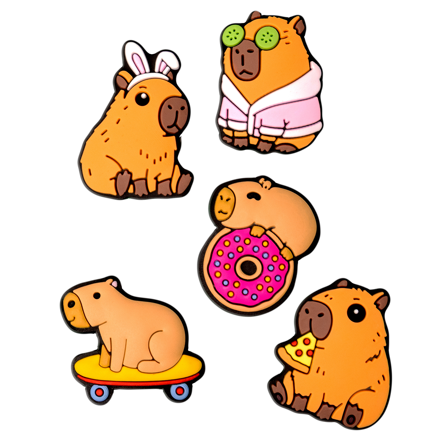 3D-tarra Capybara 5 kpl setti