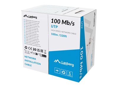 LANBERG LAN-kaapeli 100mb/s UTP 100m CCA