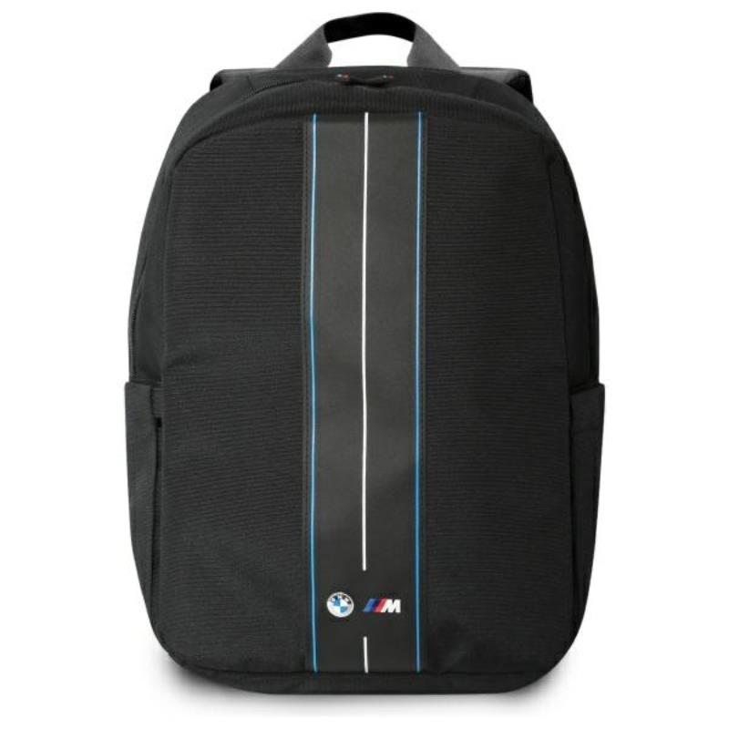 BMW Nylon Blue Stripe -reppu enintään 16 tuuman kannettavalle tietokoneelle, musta